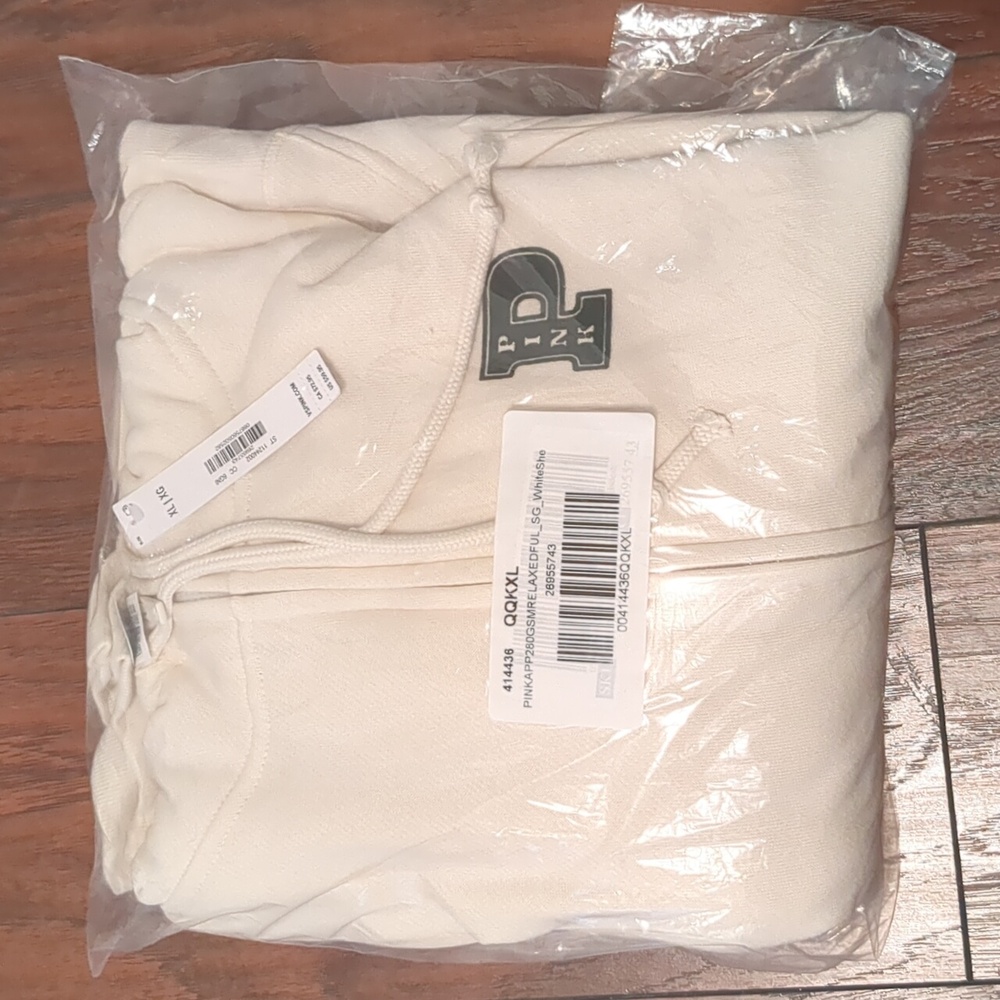 New Victoria secretCotton Fleece Full-Zip Hoodie XL - Picture 4 of 6